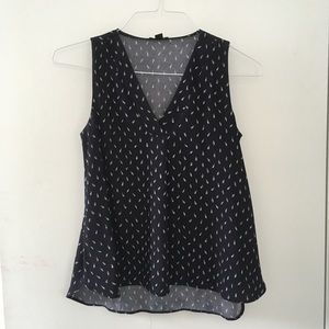 Navy Ann Taylor sleeveless top